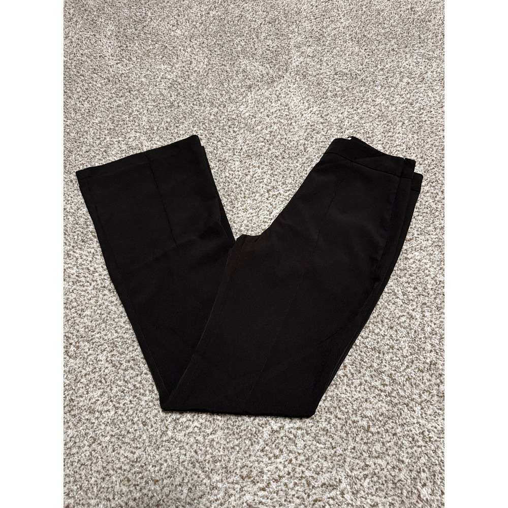 Princess Polly Black Flare Seam Detail High Waisted Trousers Pants US 4